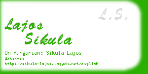 lajos sikula business card